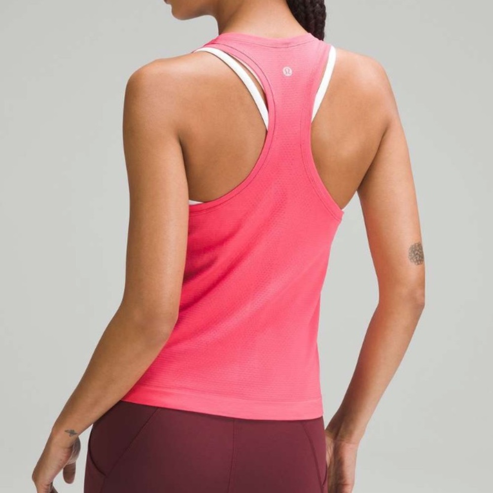 SOLD Lululemon Swiftly Tech Racerback Hip Length Tank Top Lipgloss Pink - Picture 2 of 5